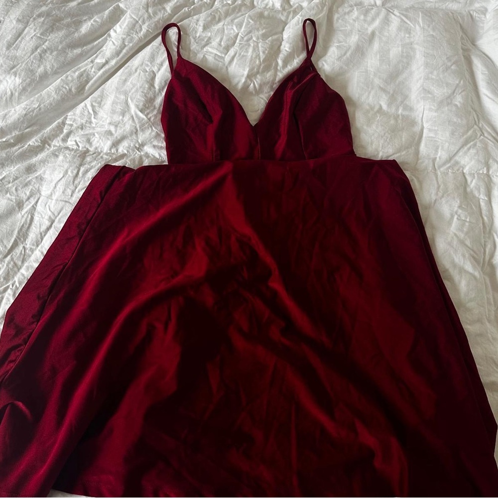 Fashion nova walk behind me maxi dress in wine red